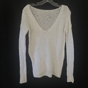 Aeropostale Y2K Boho Sz S Deep V Neck Sweater Slim Fit Academia